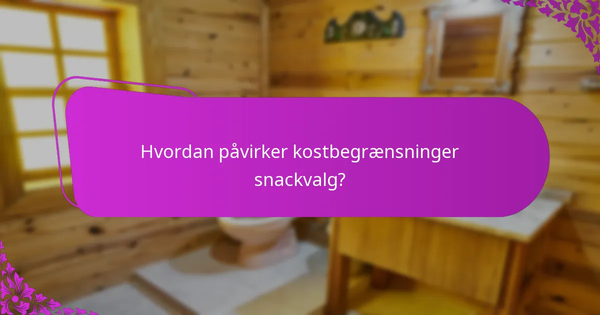 Hvordan påvirker kostbegrænsninger snackvalg?